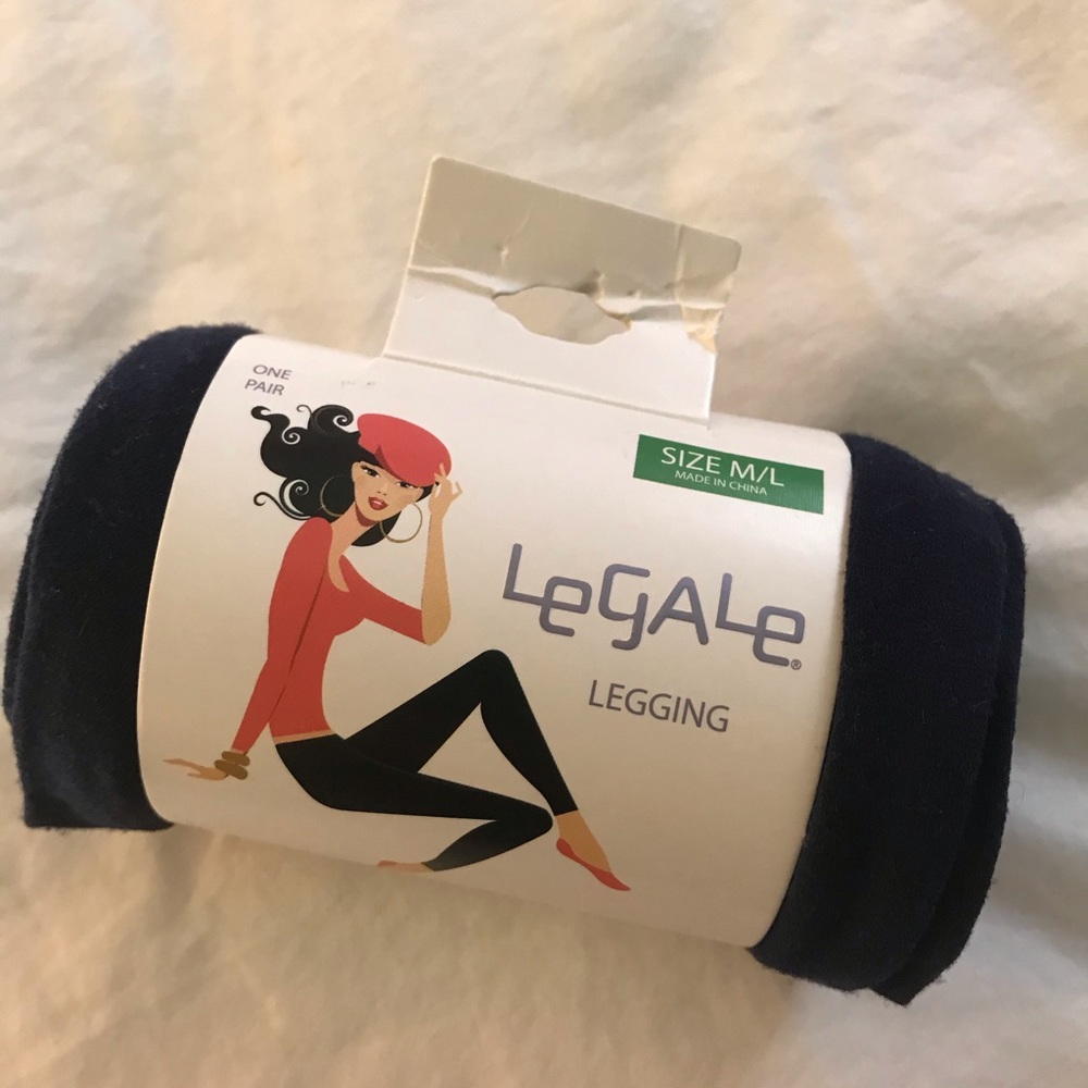 LeGale Navy Leggings NWT